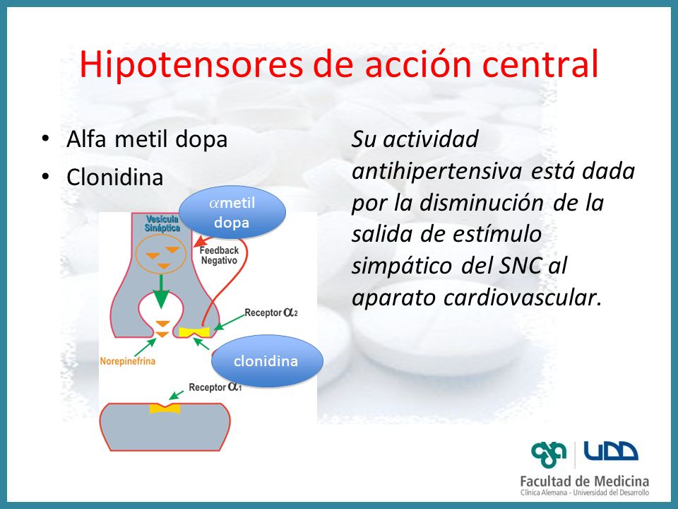 mecanismo de acción de la clonidina dieta para la hipertensión